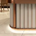 Modern Curved Fluted Reception Desk - Maoters thumbnail 8