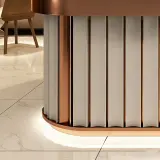 Modern Curved Fluted Reception Desk - Maoters thumbnail 8