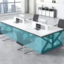Minimalist Computer Desk with Screen Divider thumbnail 8