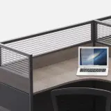 Minimalist Office Desk with Screen Partition thumbnail 13