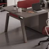 Wood Tone Partition Staff Work Desk - Maoters thumbnail 9