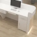 Modern Simple Wood Grain Reception Desk thumbnail 12