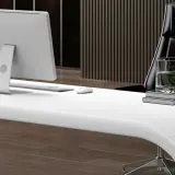 Office Modern Curved White Executive Desk - Maoters thumbnail 9