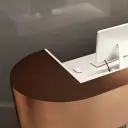 Modern Curved Fluted Reception Desk - Maoters thumbnail 10