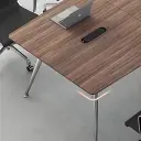 Minimalist Chrome Leg Negotiation Table - Maoters thumbnail 12