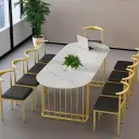 Office Marble Oval Conference Table - Maoters thumbnail 1