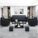 Executive Minimalist Black Reception Sofa - Maoters thumbnail 2