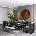 Leisure Industrial Iron Sofa - Maoters thumbnail 3