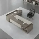 Modern L-Shaped Executive Desk with Storage - Maoters thumbnail 2