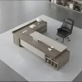 Modern L-Shaped Executive Desk with Storage - Maoters thumbnail 2