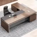 L Shaped Desk with Cabinet Storage – Maoters thumbnail 4