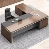 L Shaped Desk with Cabinet Storage – Maoters thumbnail 4