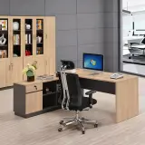 L-Shape Corner Executive Office Desk - Maoters thumbnail 3