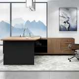 Modern Manager Office Two-Tone Executive Desk - Maoters thumbnail 4