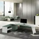 European Minimalist Office Executive Desk - Maoters thumbnail 3