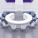 Office Futuristic Circular Conference Table - Maoters thumbnail 2