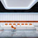 Innovative Large White Lacquered Conference Table thumbnail 3
