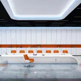 Innovative Large White Lacquered Conference Table thumbnail 3