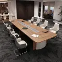 Modern Minimalist Conference Table Long Design thumbnail 2