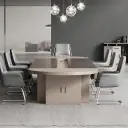 Light Luxury Conference Table – Simple Modern Oval thumbnail 3