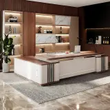 Executive Office L-Shaped Manager Desk - Maoters thumbnail 1