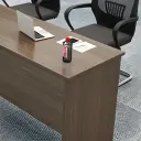 Modern Wood Office Desk with Open Shelf - Maoters thumbnail 11