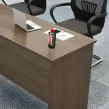 Modern Wood Office Desk with Open Shelf - Maoters thumbnail 11
