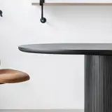 Modern Rounded Conference Table with Pedestal Base - Maoters thumbnail 8