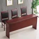 Modern Wood Training Table with Privacy Panel - Maoters thumbnail 2