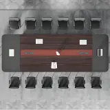 Modern Executive Wood Conference Table for Boardroom - Maoters thumbnail 3