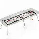 Minimalist Chrome Leg Negotiation Table - Maoters thumbnail 11
