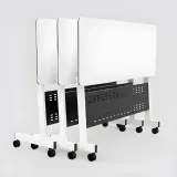 Modern Mobile Folding Training Table with Privacy Panel - Maoters thumbnail 8