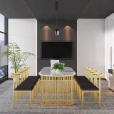 Office Marble Oval Conference Table - Maoters thumbnail 3