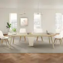 Minimalist Rounded Wood Boardroom Table - Maoters thumbnail 3