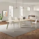 Minimalist Rounded Wood Boardroom Table - Maoters thumbnail 1