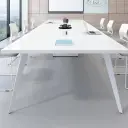 Office Area Modern White Conference Table - Maoters thumbnail 3