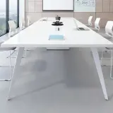 Office Area Modern White Conference Table - Maoters thumbnail 3