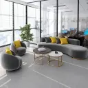 Modern Curved Office Lounge Sofa Set - Maoters thumbnail 3