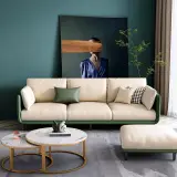 Modern Upholstered Leather Sofa - Maoters thumbnail 2