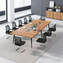 Large Wooden Rectangular Conference Table - Maoters thumbnail 3