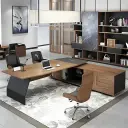 Modern Manager Office Two-Tone Executive Desk - Maoters thumbnail 3