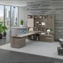 Modern L-Shaped Executive Desk with Storage - Maoters thumbnail 4