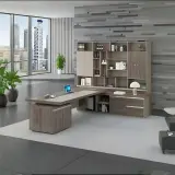 Modern L-Shaped Executive Desk with Storage - Maoters thumbnail 4