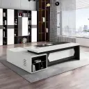 Minimalist Black and White Executive Desk - Maoters thumbnail 1