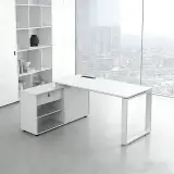 White Minimalist Executive Desk - Maoters thumbnail 1