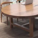 Rounded Rectangle Wood Conference Table - Maoters thumbnail 9