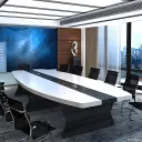 Simple and Stylish Curved Large Conference Table – Maoters thumbnail 1