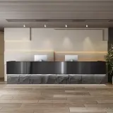 Two Person Stone Base Reception Desk - Maoters thumbnail 1