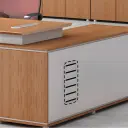 Wood Panel Modern Executive Desk - Maoters thumbnail 9