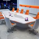 Modern High Gloss Boardroom Table - Maoters thumbnail 3